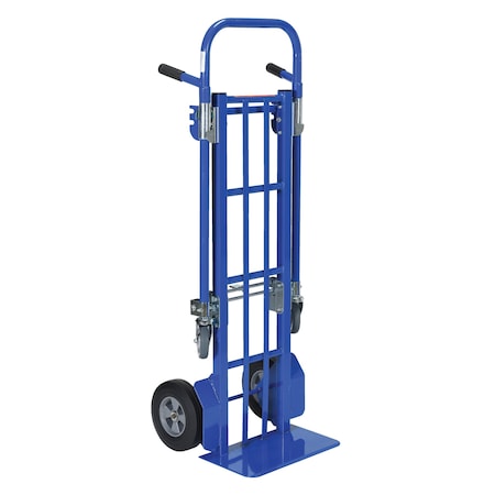 Vestil Blue Convertible Steel Hand Truck 500 lb Capacity Pneumatic Casters CSHT-500
